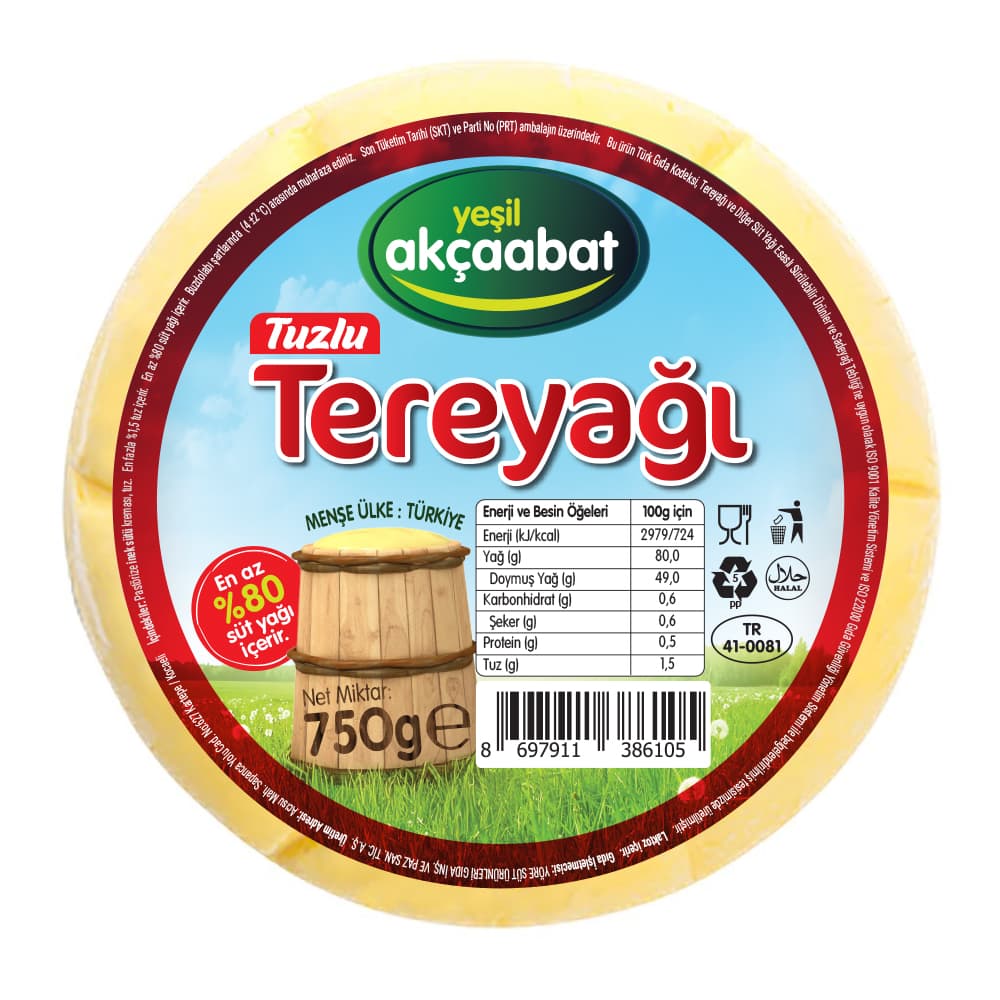 Akçaabat Karadeniz Tereyağ Tuzlu 750 Gr