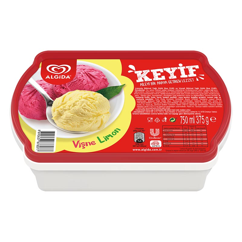 ALGIDA KEYIF 750 ML VISNE-LIMON