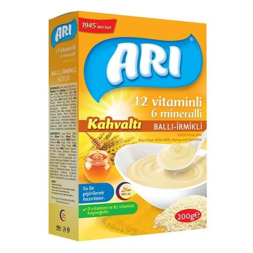 Arı Mama 200 Gr 12 Vit.6 Min.Süt Bal İrmik Pir.Kahvaltı