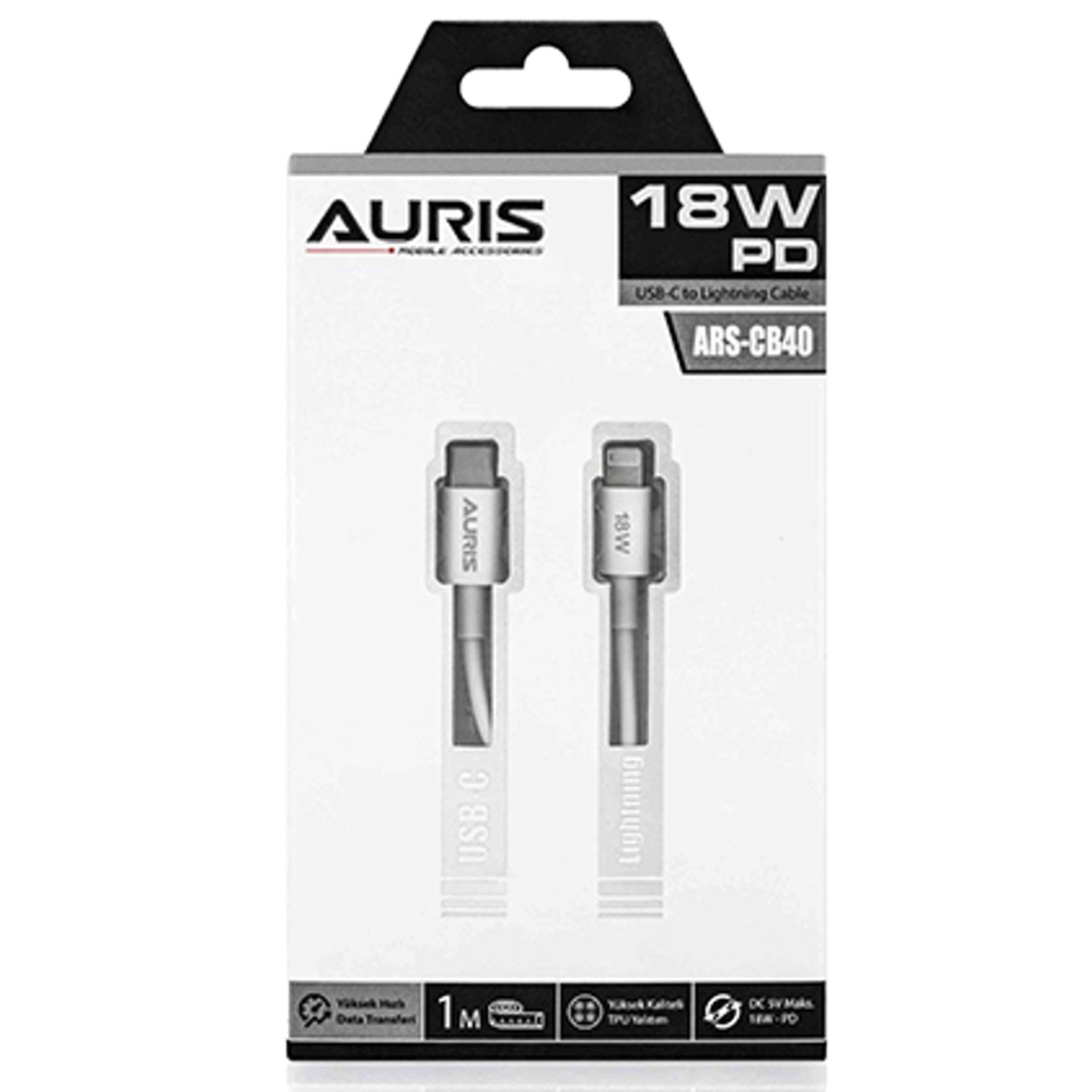 Auris Ars-Cb40 Lightnin Usb-C To Şarj Kablo