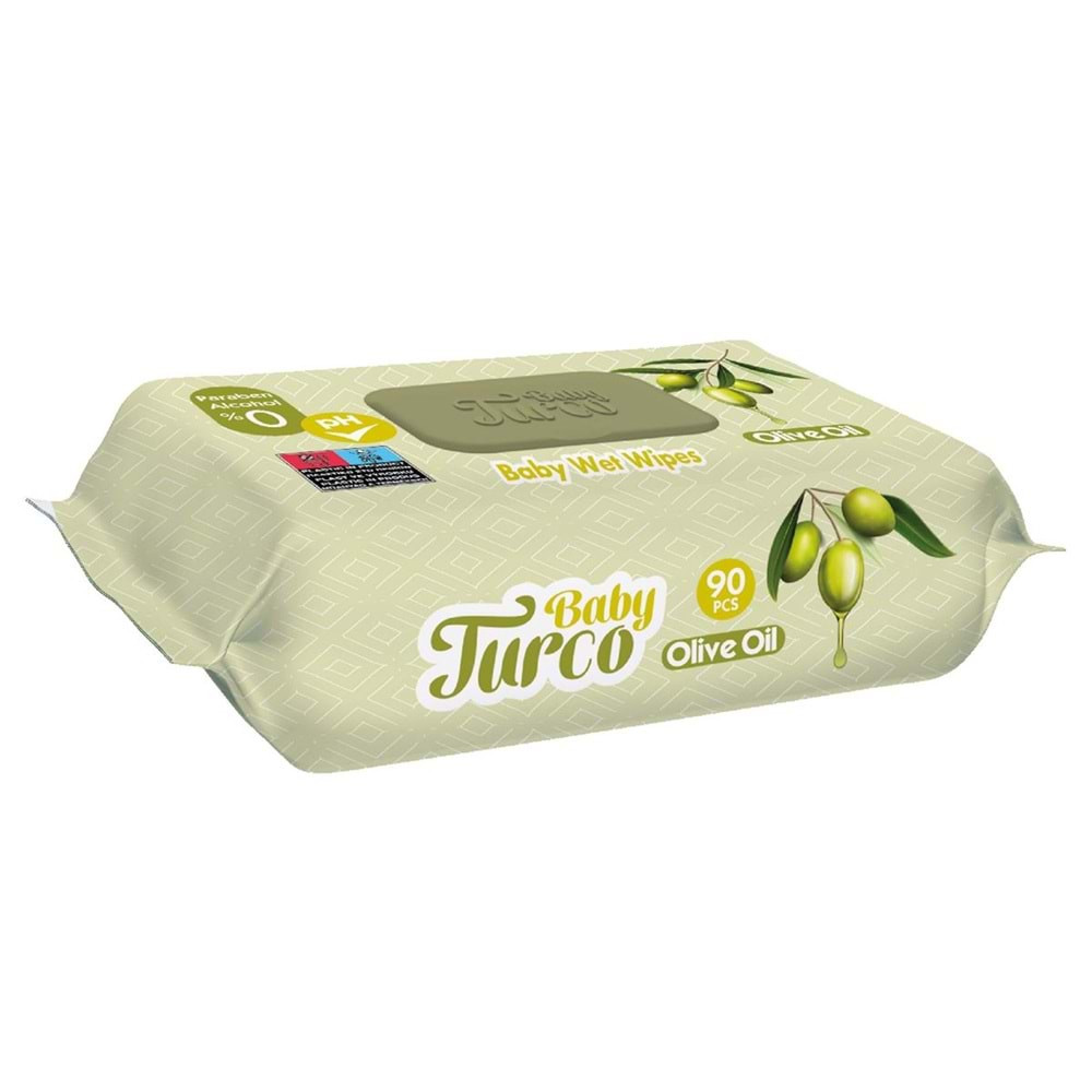 Baby Turco Islak Havlu 90 Lı Zeytinyağlı  Kpk