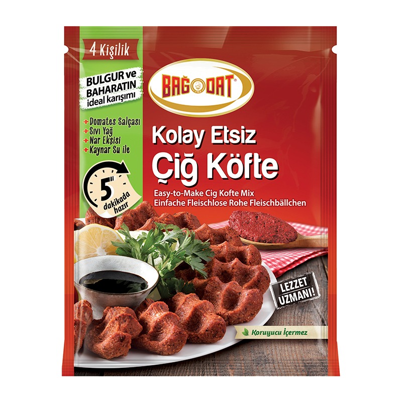 Bağdat Kolay Etsiz Çiğ Köfte 120 Gr