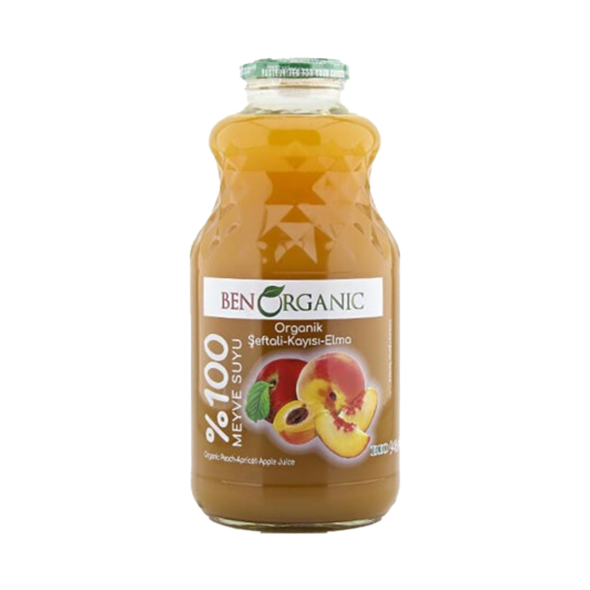 Benorganıc 946 Ml Şeftali Kayısı Elma  Suyu