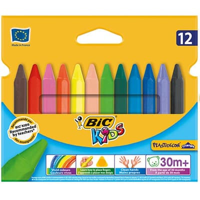 Bic  Elleri Kir.Üçgen Pastel Boya 12 Renk 8297733