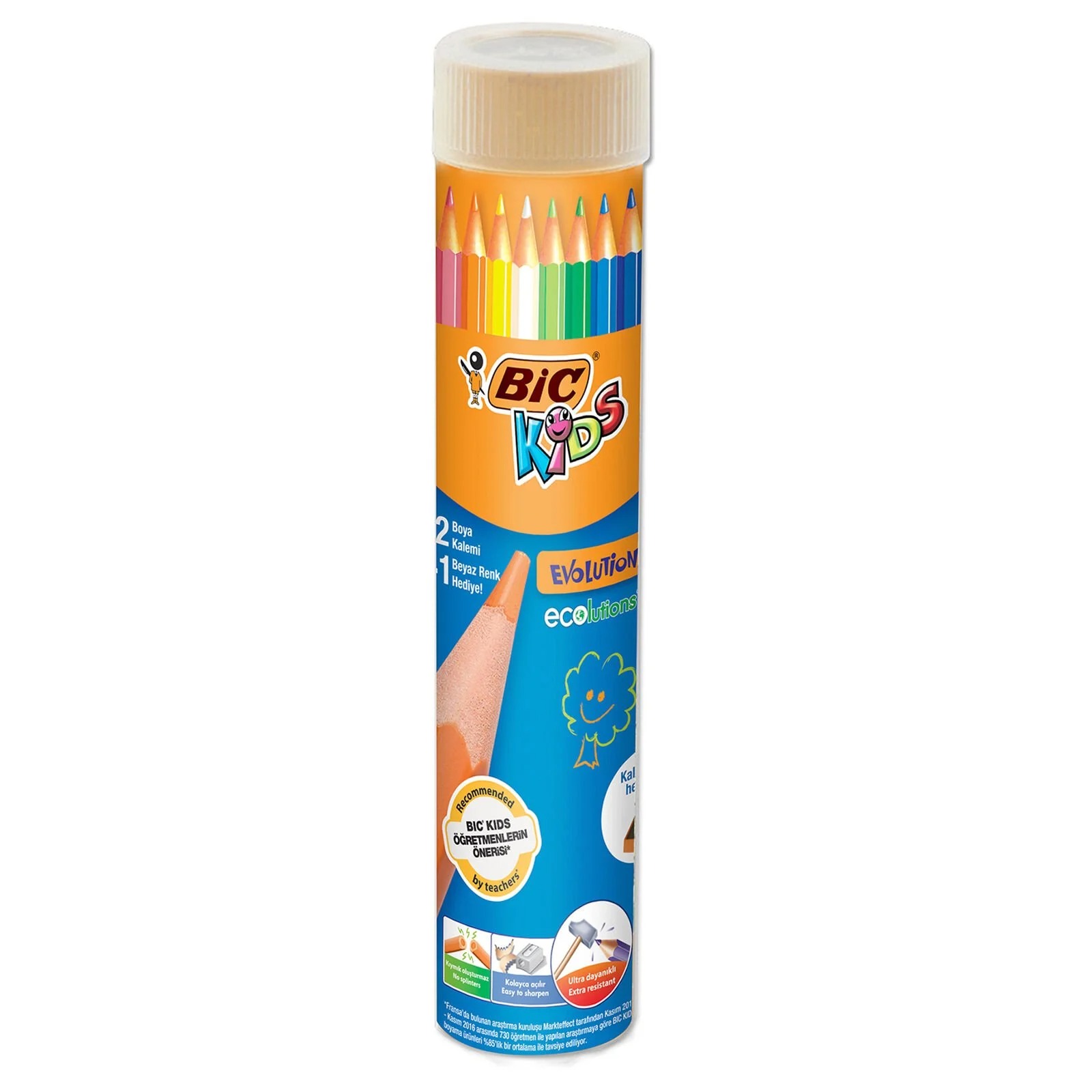 Bic Evolution Kuru Boya Kalemi 12+1 Mtl Tüp
