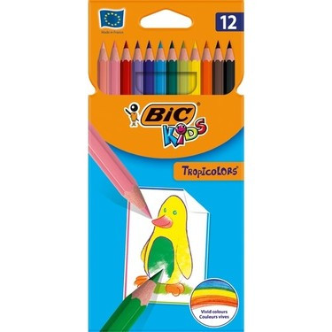 Bic Tropicolors Kuru Boya Kalemi 12 Renk