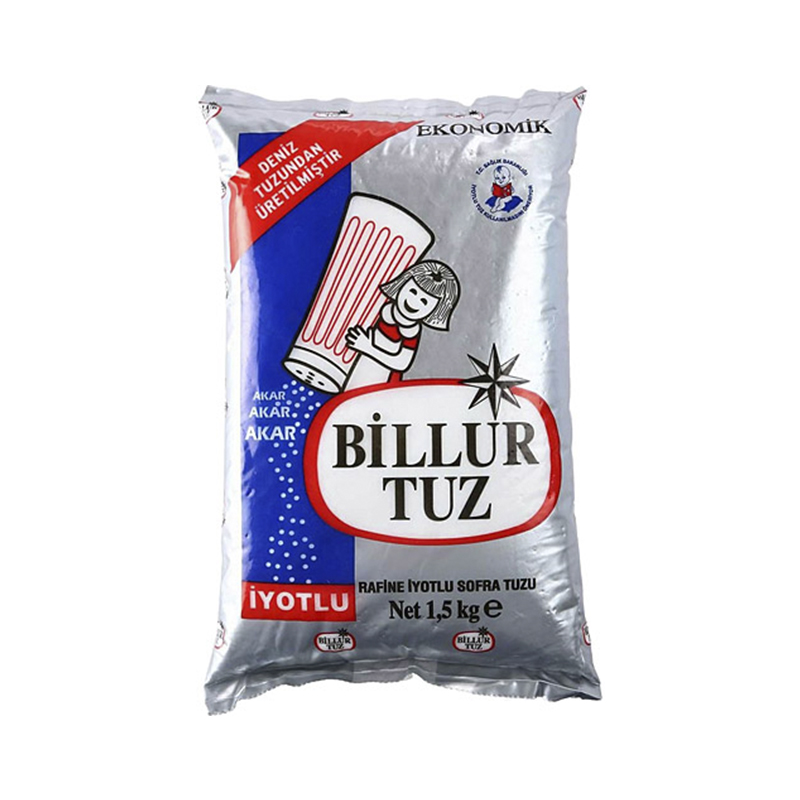 Billur Tuz İyotlu 1500 Gr