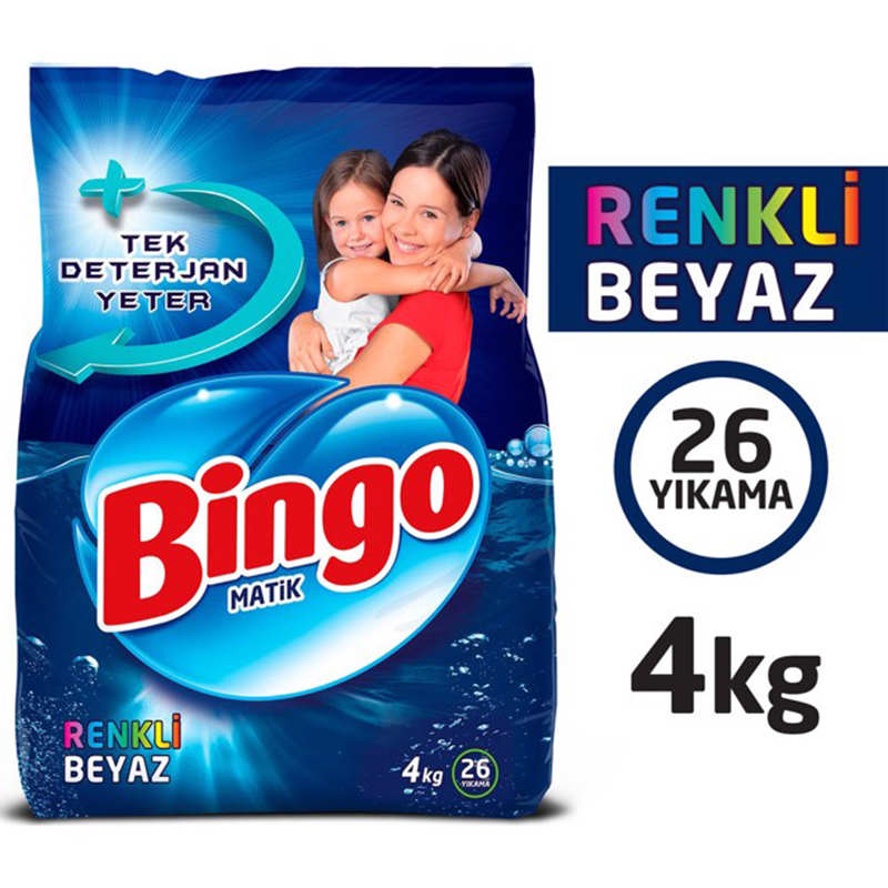 Bingo Auto Kons 4 Kg Renkli-Beyaz