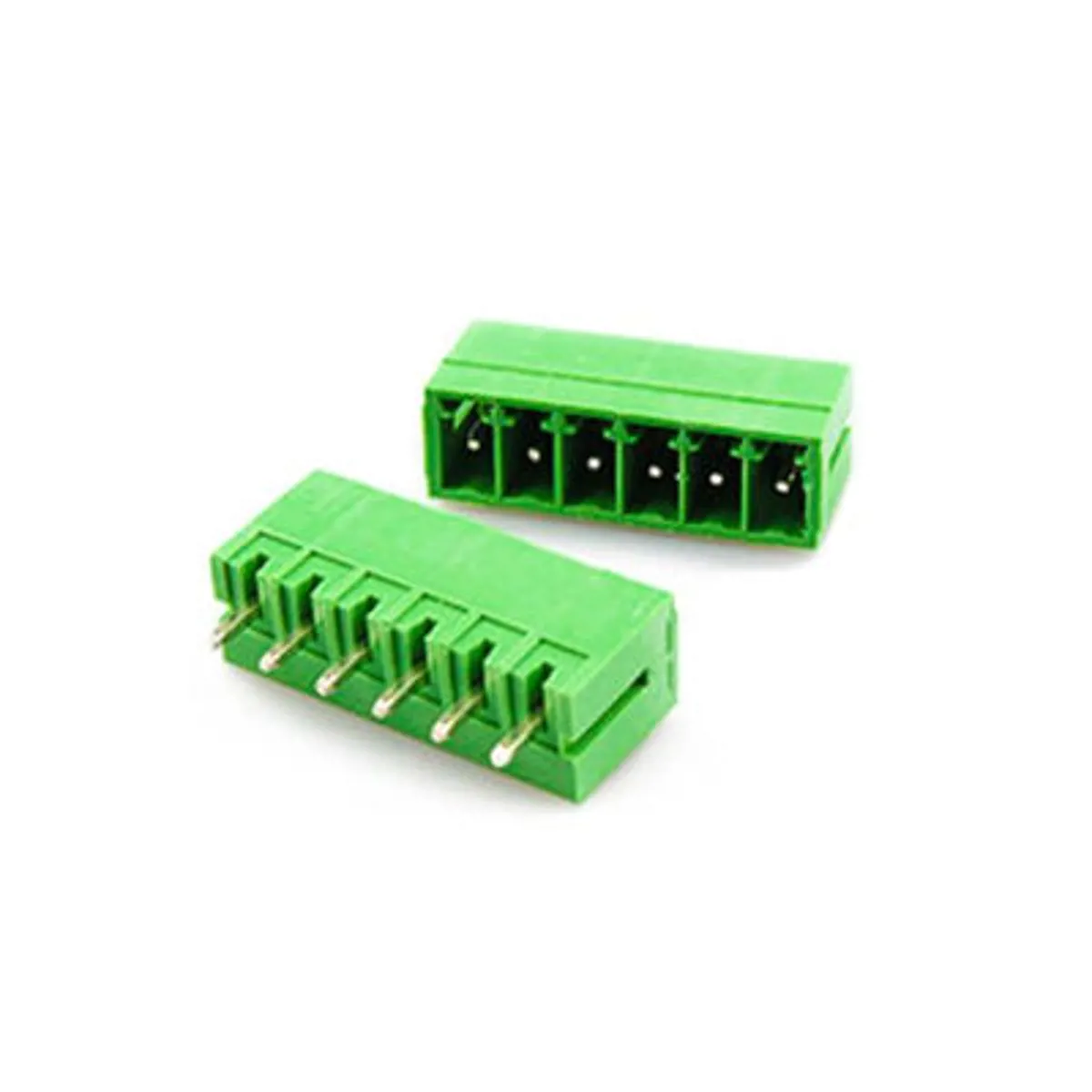 PCB TİP 6 Pin 3.81mm 180° Erkek Geçmeli Yeşil Klemens - KAİFENG - Ürün Görseli 1