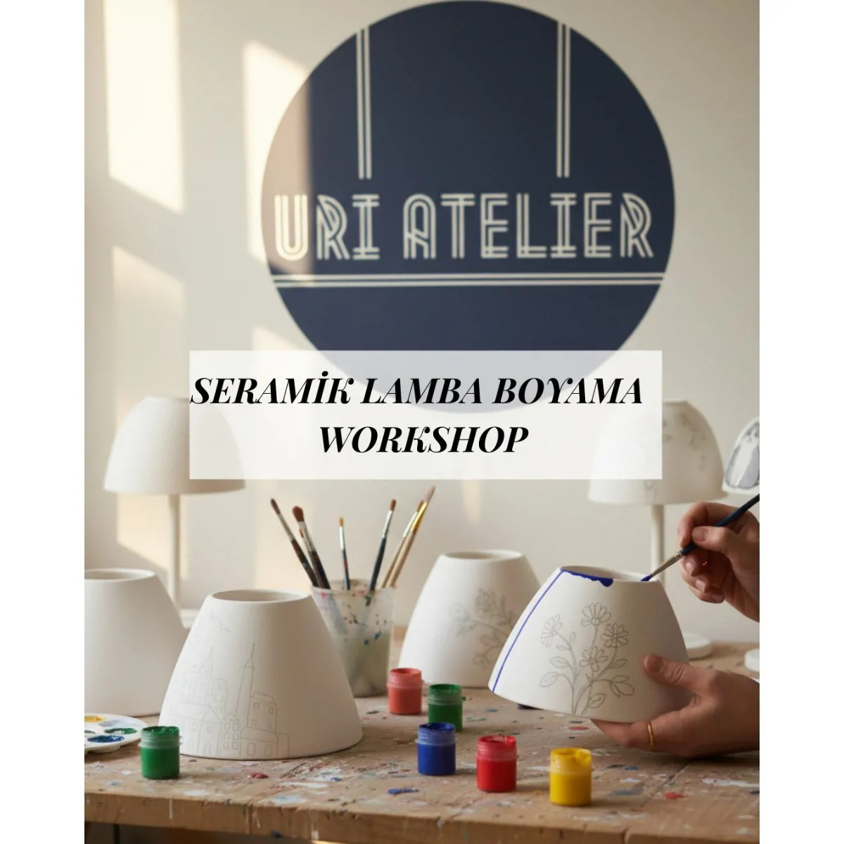 Seramik Lamba Boyama Workshop - Uri Atelier - Ürün Görseli 1