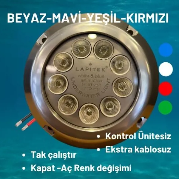 Su altı lambası 4 RENK - Lapitek - Ürün Görseli 1