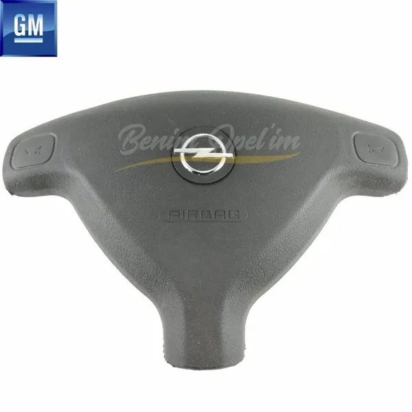 Eski Tip Tırnaklı Direksiyon Aırbag Kapağı armalı komple  Opel Astra G, Zafira A, Corsa B, Tigra A, Agila A 1998-2003 İthal Kaliteli Yedek Parça - İthal - Ürün Görseli 1