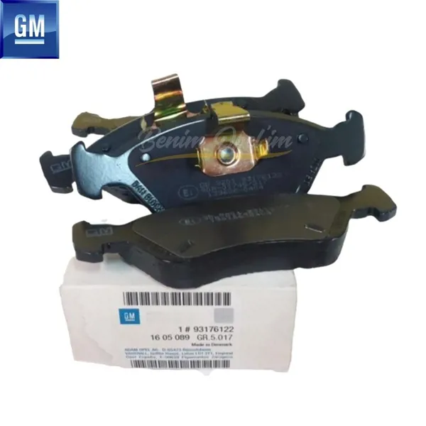 Ön Fren Balatası 1.6/1.7/1.8/2.0 Opel Astra F Calibra Vectra A Vectra B GM Orijinal 1605089 - 93176122 - GM / PSA Orijinal - Ürün Görseli 1