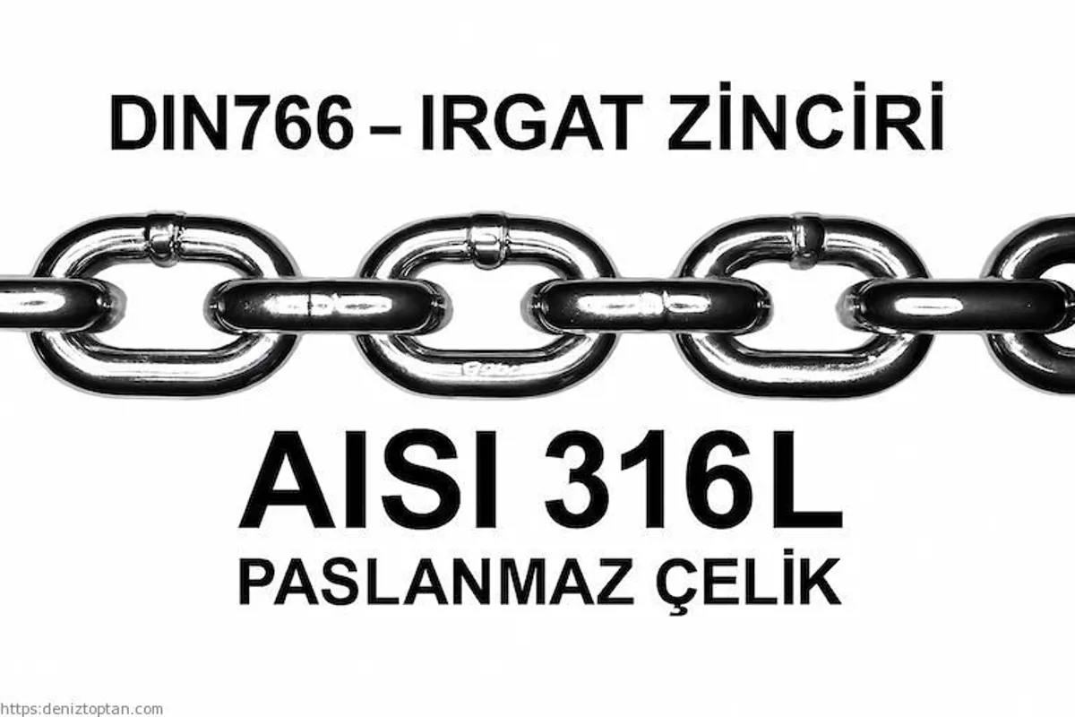 12 mm KROM ZİNCİR 316 L - Poyraz Paslanmaz - Ürün Görseli 1