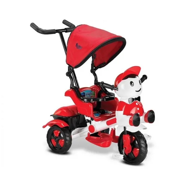 Babyhope 125 Kırmızı/Siyah Yupi Panda 3 Tekerlekli Bisiklet - Baby Hope - Ürün Görseli 1