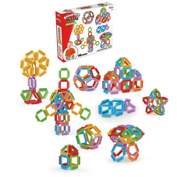 Geometrik Puzzle 96 Parça 03896 - Dede Oyuncak - Ürün Görseli 1
