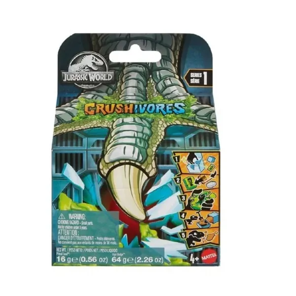 Jurassic World Crushivores Serisi - Sürpriz Aksesuarlı Figürler HVB29 - Mattel - Ürün Görseli 1