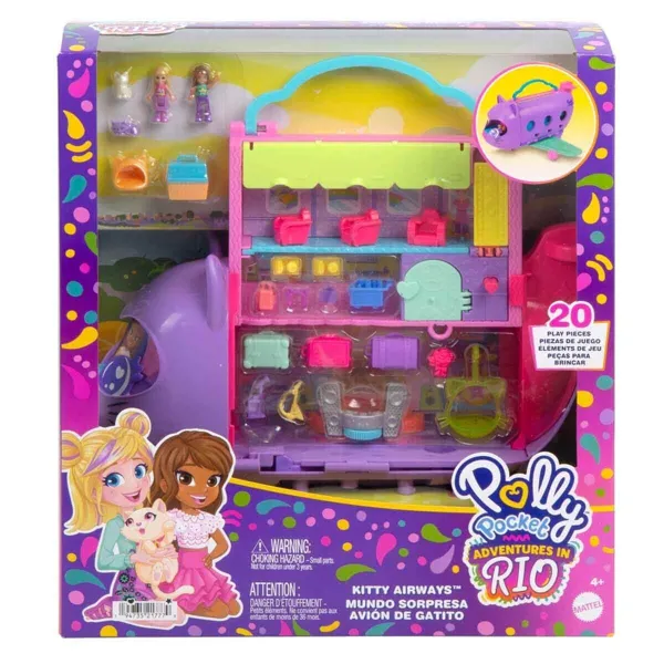 Polly Pocket Minik Kedi Havayolları Oyun Seti HWP19 - Polly Pocket - Ürün Görseli 1