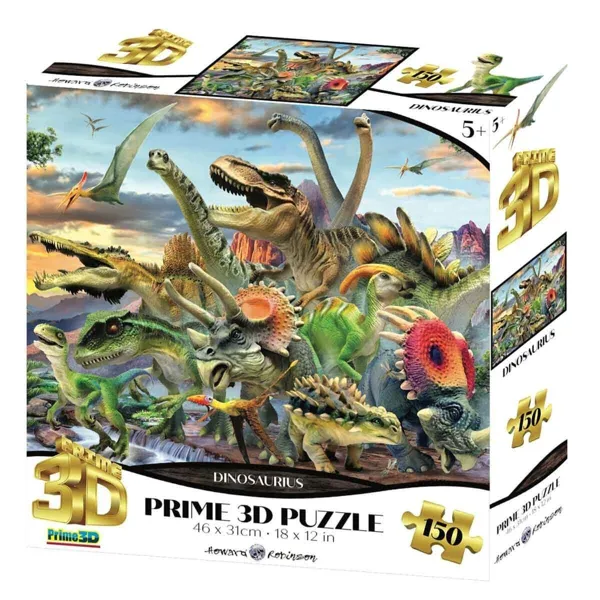 Prime 3D - Dinozorlar - 150 Parça Puzzle PRM/10889 - Prime 3D - Ürün Görseli 1