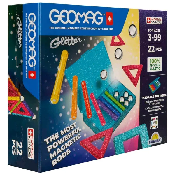 Geomag Glitter Manyetik Zeka Oyunu 22 Parça - Sunman Oyuncak - Ürün Görseli 1