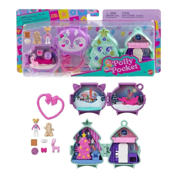Polly Pocket Sevimli Yılbaşı 2li Paket Oyun Seti JMG53 - Polly Pocket - Ürün Görseli 1