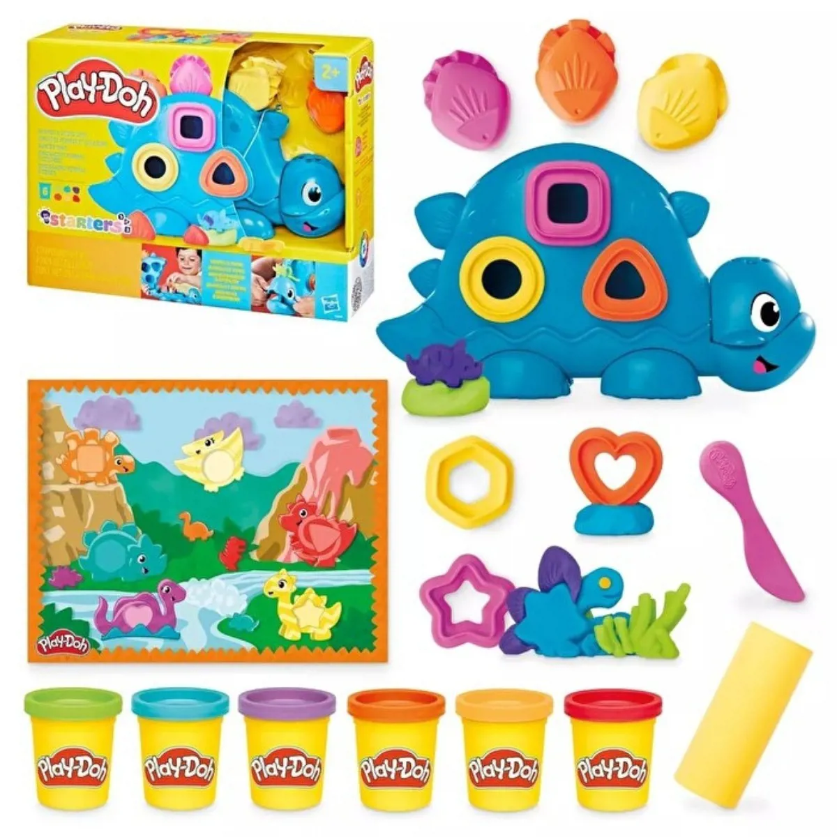 Play Doh Başlangıç Şekiller ve Renkler Dino Oyun Seti G0491 - Play Doh - Ürün Görseli 1