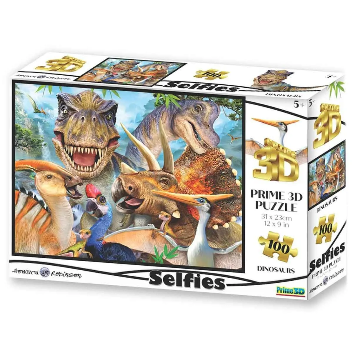 Prime 3D - Dinozor Selfie - 100 Parça Puzzle PRM/10602 - Neco Toys - Ürün Görseli 1