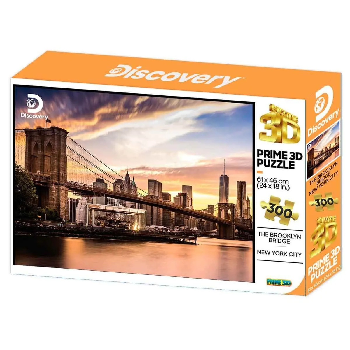 Prime 3D - Discovery Brooklyn Köprüsü - 300 Parça Yetişkin Puzzle PRM/12090 - Neco Toys - Ürün Görseli 1