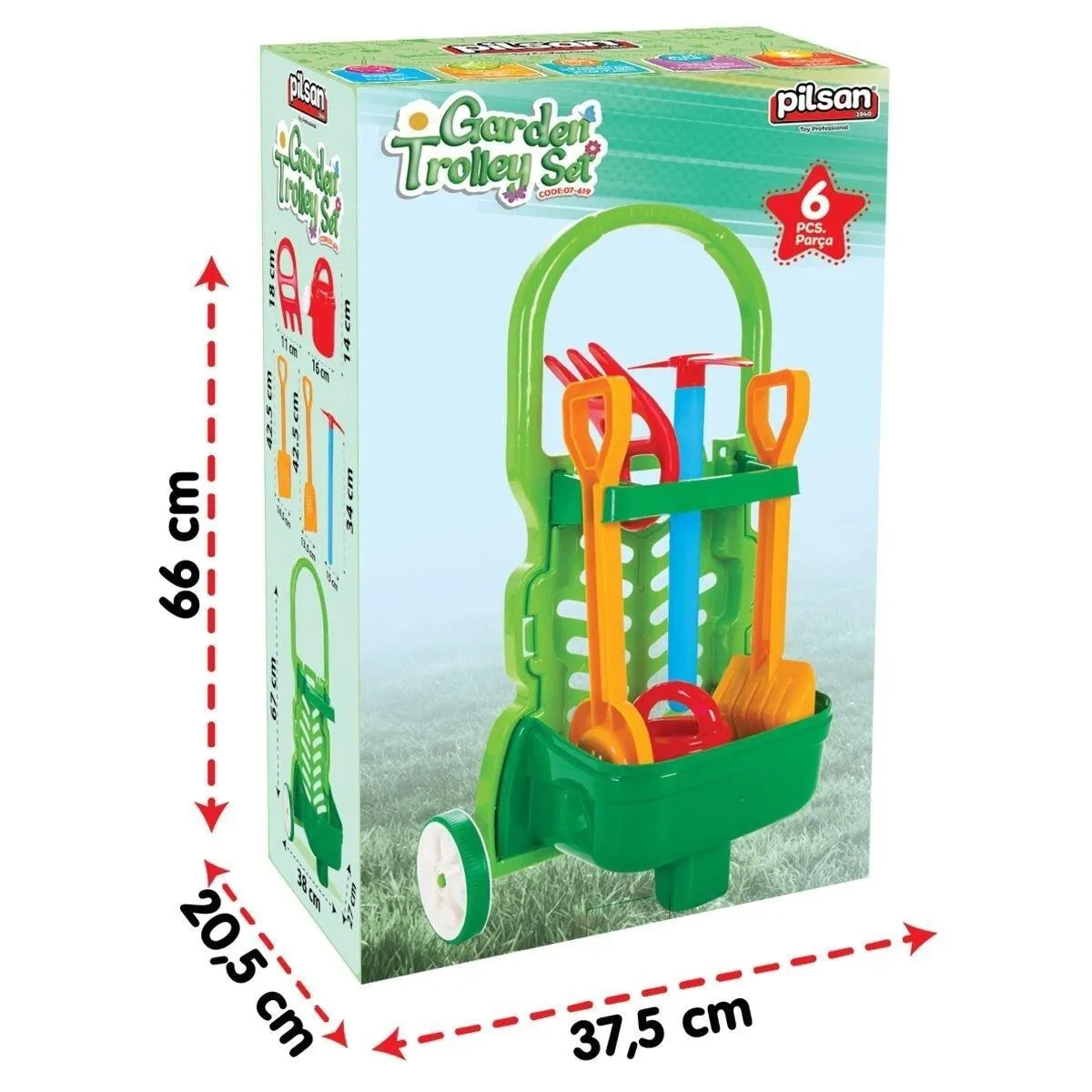 Pilsan Arabalı Bahçe Seti 07 619 - Pilsan - Ürün Görseli 1