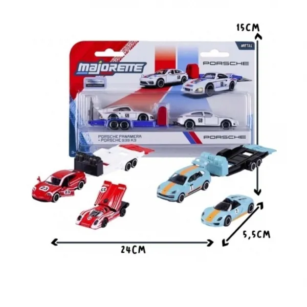 Majorette Porsche Deluxe Trailer 3’lü Set 8502103001 - MAJORETTE - Ürün Görseli 1