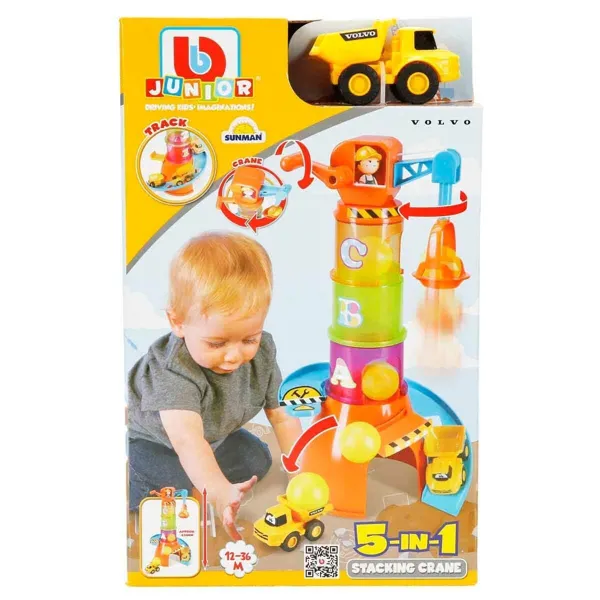 Sunman Oyun Set Bb Junıor Volvo Stacking Crane 5In1 - Sunman Oyuncak - Ürün Görseli 1