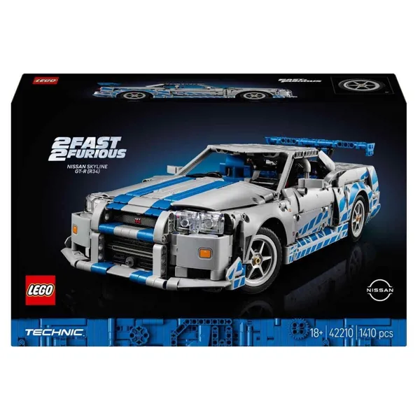 Lego Technic Daha Hızlı Daha Öfkeli Nissan Skyline GT-R (R34) Araba 42210 - Lego - Ürün Görseli 1