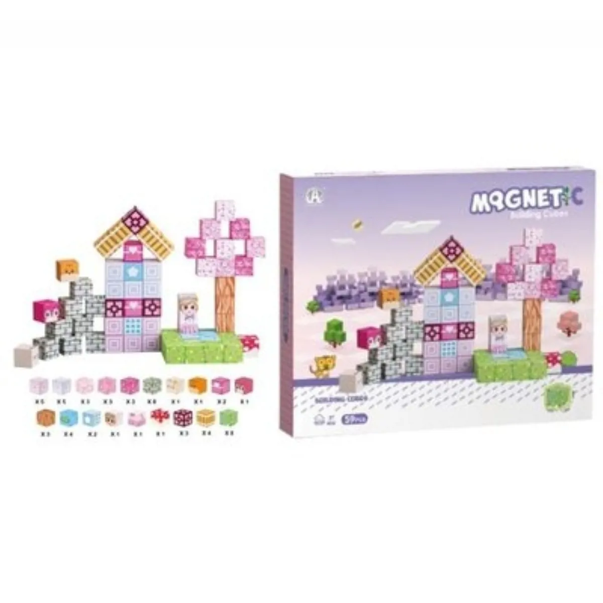 Magnetıc Buıldıng Cubes 59 Pcs Ch1382 - Ürün Görseli 1
