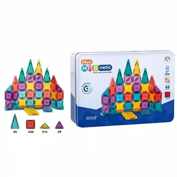 Mini Magnetic Puzzle Tin Box 3,75 Cm 49 Pcs Ch1477 - Ürün Görseli 1