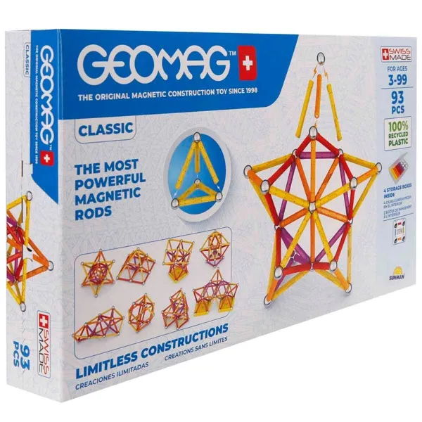 Sunman Geomag Classic Manyetik Zeka Oyunu 93 Parça S00000273 - Sunman Oyuncak - Ürün Görseli 1