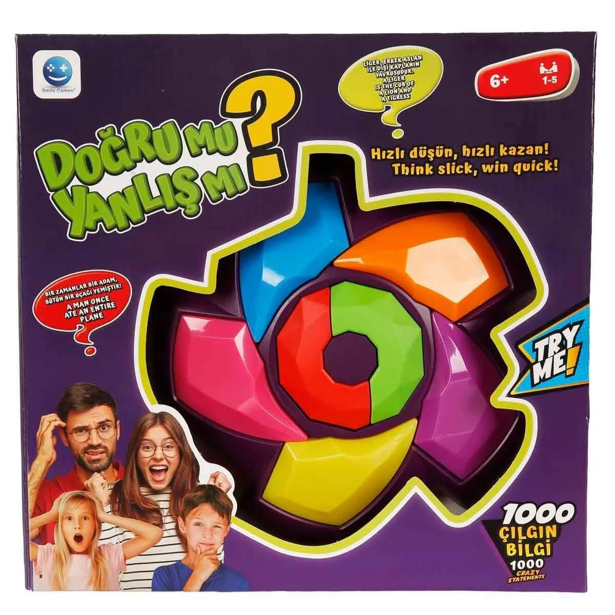 Sunman Smile Games Sesli ve Işıklı Doğru Mu Yanlış Mı Kutu Oyunu S01005792 - Sunman Oyuncak - Ürün Görseli 1