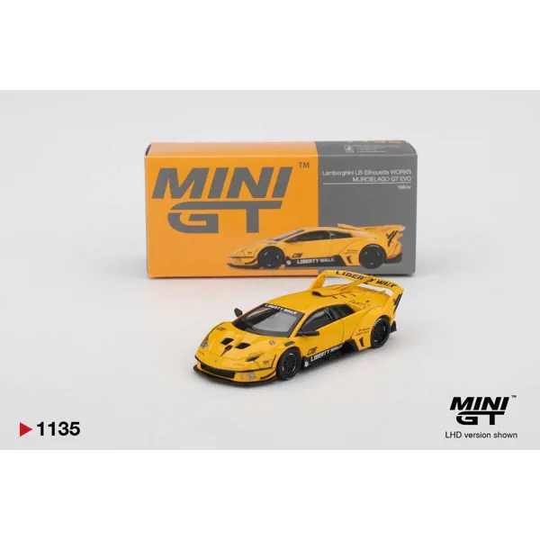 Mini GT 1/64 LB-Silhouette WORKS MURCIELAGO GT Evo Yellow 01135 - MINI GT - Ürün Görseli 1
