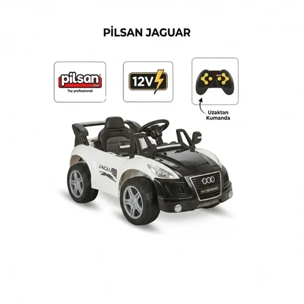 Pilsan Jaguar 12 W Kumandalı Akülü Araba Beyaz 05 117 - Pilsan - Ürün Görseli 1