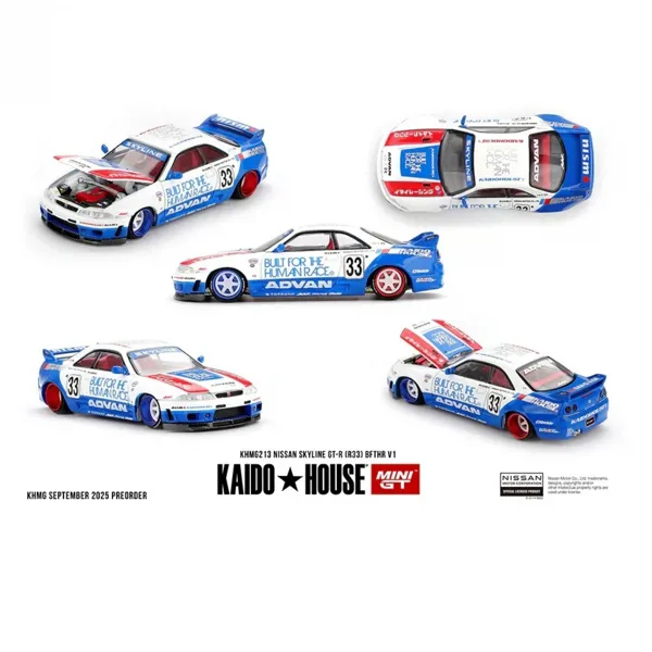 Mini GT 1/64 Kaido House Nissan Skyline GT-R (R33) BFTHR V1 KHMG213 - MINI GT - Ürün Görseli 1