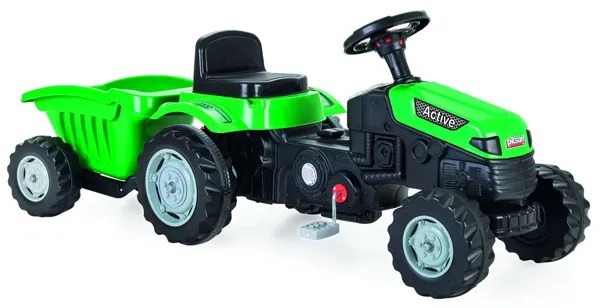 Pilsan Active Römorklu Traktör Pedallı Yeşil 07 316 - Pilsan - Ürün Görseli 1