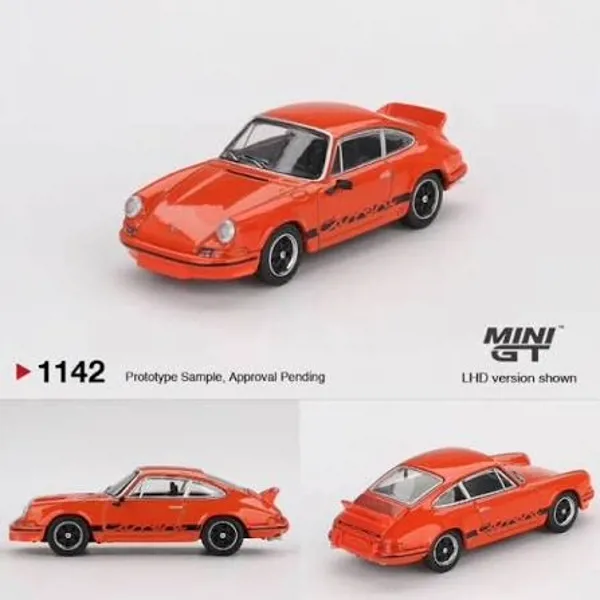 Mini Gt 1/64 Porsche 911 Carrera RS 2.7 Tangerine with Black Livery - MINI GT - Ürün Görseli 1