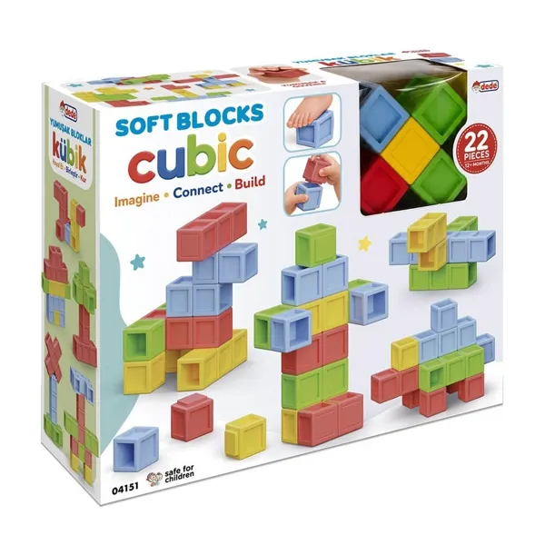 Dede Yumuşak Bloklar Kübik 22 Prç 04151 - Dede - Ürün Görseli 1