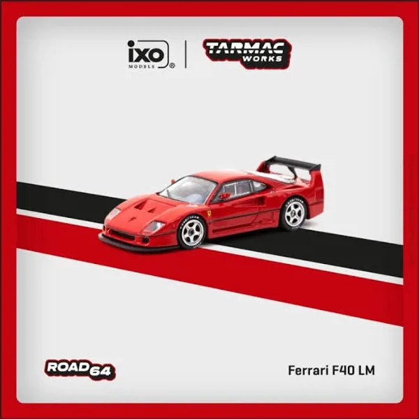 Tarmac Works 1/64 Ferrari F40 Red - Tarmac Works X iXO Models - TARMAC - Ürün Görseli 1