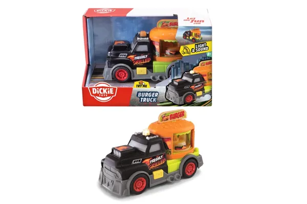 Dickie Toys Burger Food Truck – Sesli ve Işıklı 15 cm 203302049 - Dickie - Ürün Görseli 1