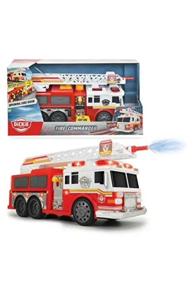 Dickie Toys Fire Commander İtfaiye Aracı – Su Fışkırtmalı, Sesli ve Işıklı 36 cm 203308377 - Dickie - Ürün Görseli 1