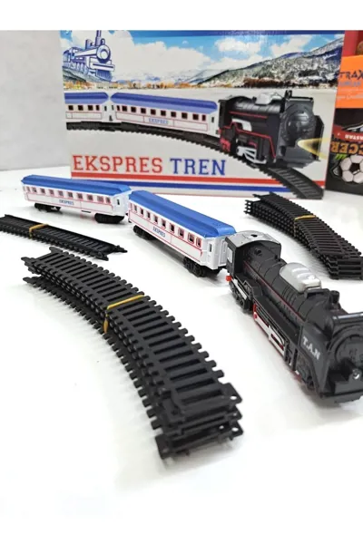 Canem Pilli Ekspres Oyuncak Tren Seti Raylı CNM48 - Can-em oyuncak - Ürün Görseli 1
