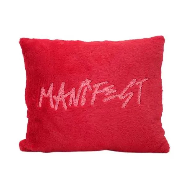 Manifest Nakışlı Peluş Kırlent 35x45 cm Kırmızı PTH40324 - Manifest - Ürün Görseli 1