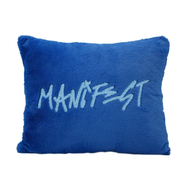 Manifest Nakışlı Peluş Kırlent 35x45 cm Mavi PTH40294 - Manifest - Ürün Görseli 1