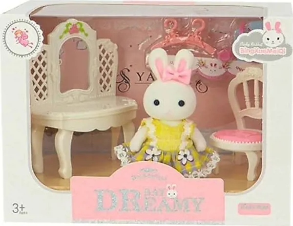 Dreamy Bay Mini Tavşan Figürlü Aksesuarlı Şifonyer Oyun Seti BIG6621-1 - Bay Dreamy - Ürün Görseli 1