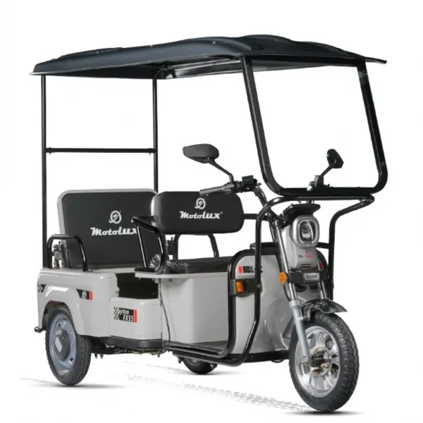 Motolux Fayton Fx55 Üç Tekerlekli Gri(Füme)-Turuncu Elektrikli Motosiklet - Motolux - Ürün Görseli 1